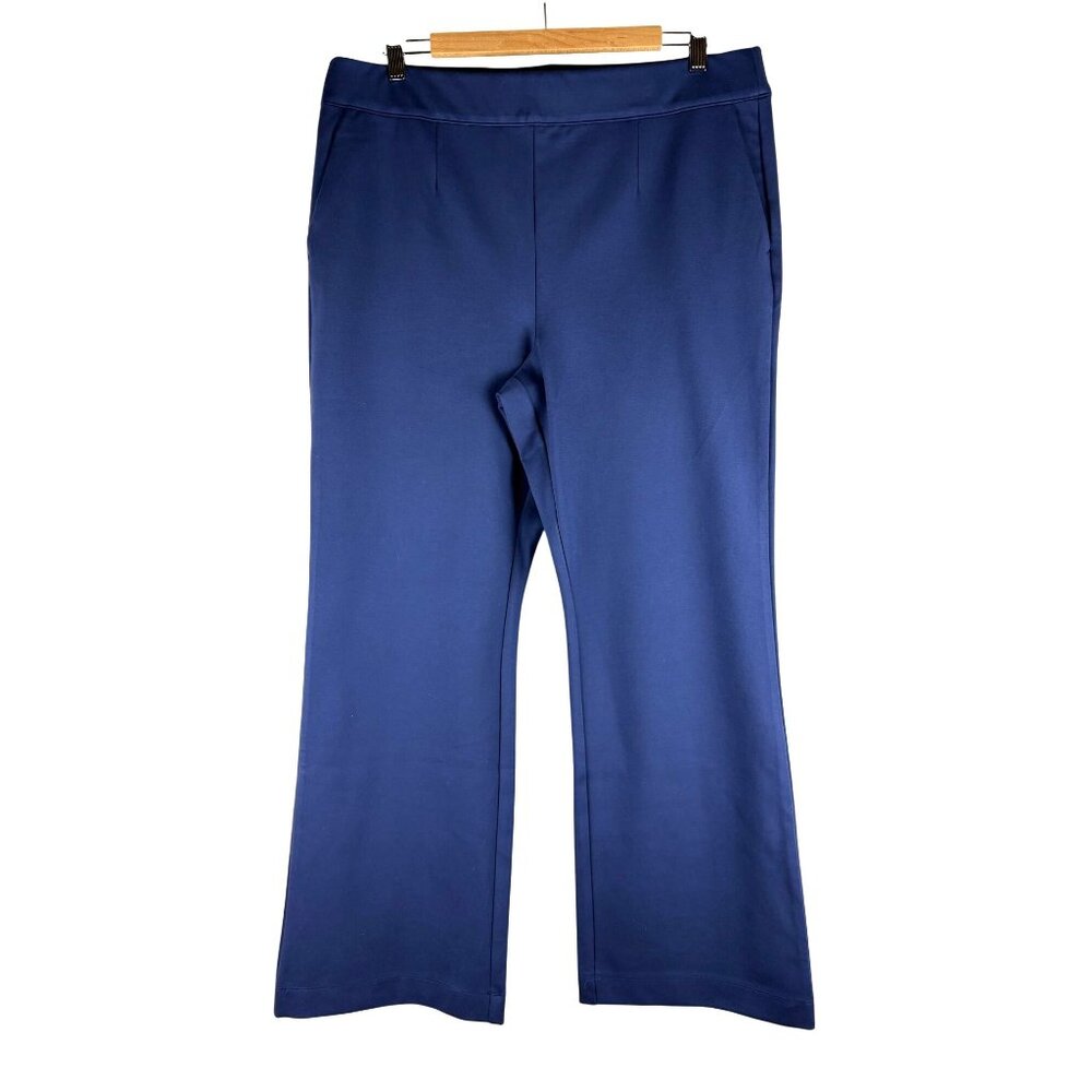 Soft Surroundings Navy Blue Wide Leg Comfort Pants Women's XL